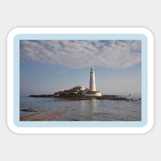 St Mary's Island under bright March sunshine Sticker